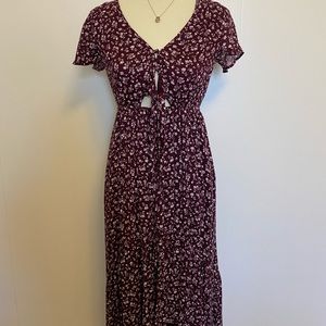 Abercrombie & Fitch ruffle hem midi dress